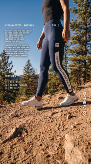 High Waisted Navy Blue Leggings