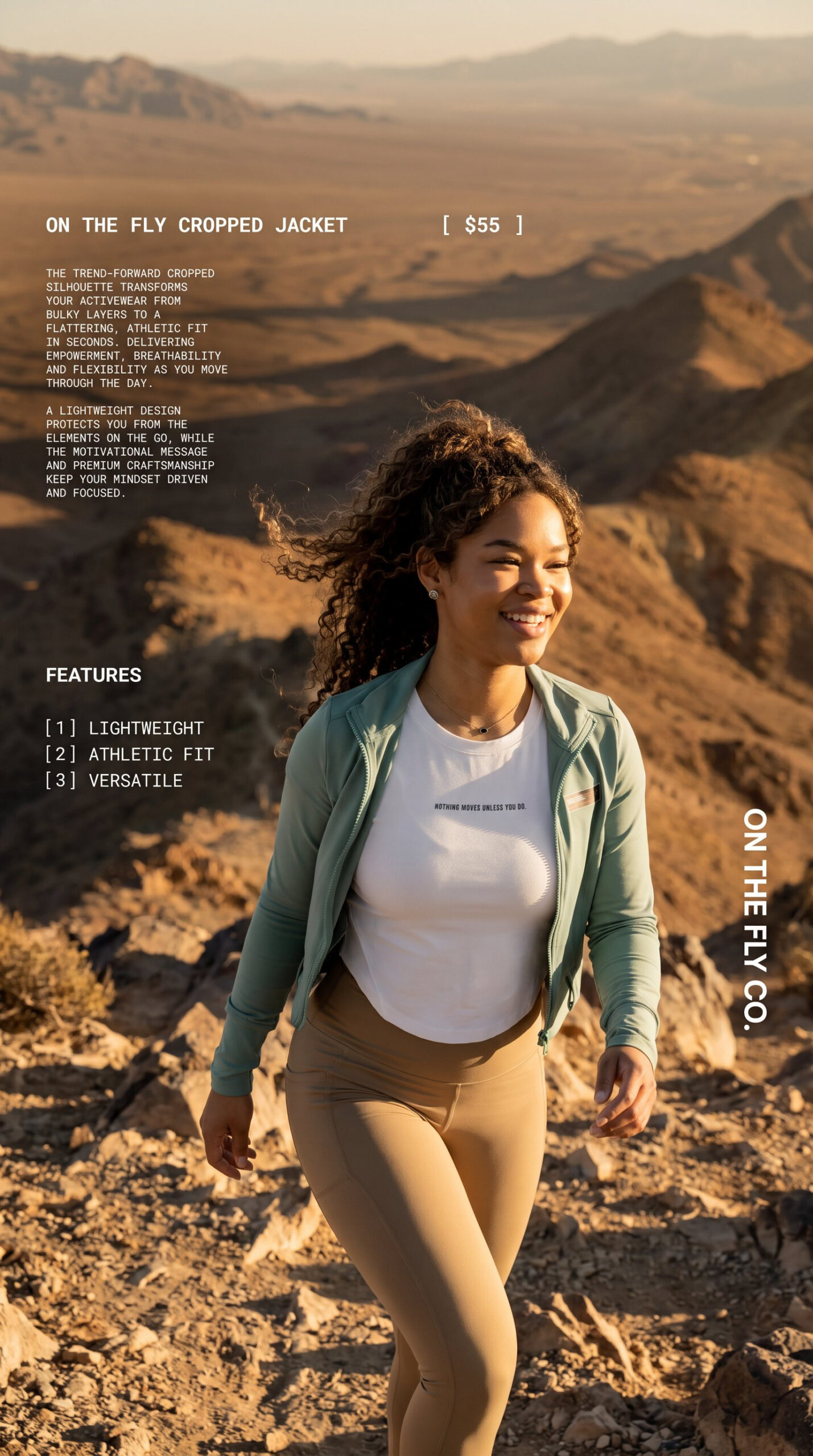 On The Fly Women's lightweight sport jacket, Teal, crop, zip down