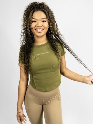 Alternative view of Curved Hem Rib Top