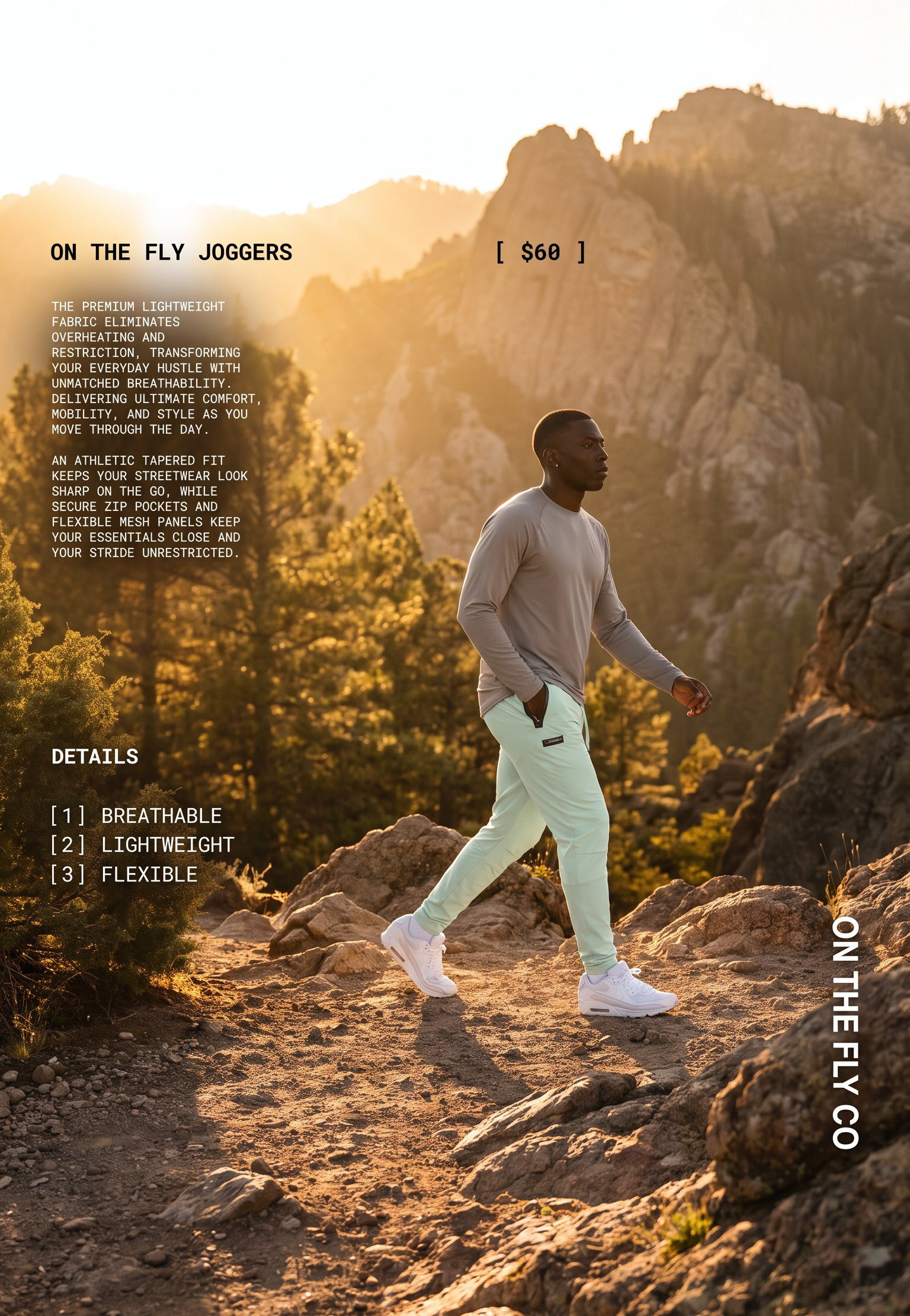 Men's Lightweight joggers Pistachio green