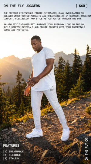 Men's Lightweight joggers light gray