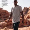 Men's Gray Curved hem t-shirt