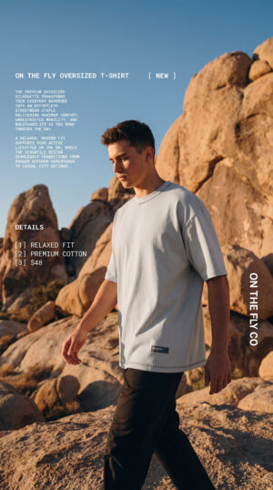 Hem Stitched Oversized T-Shirt