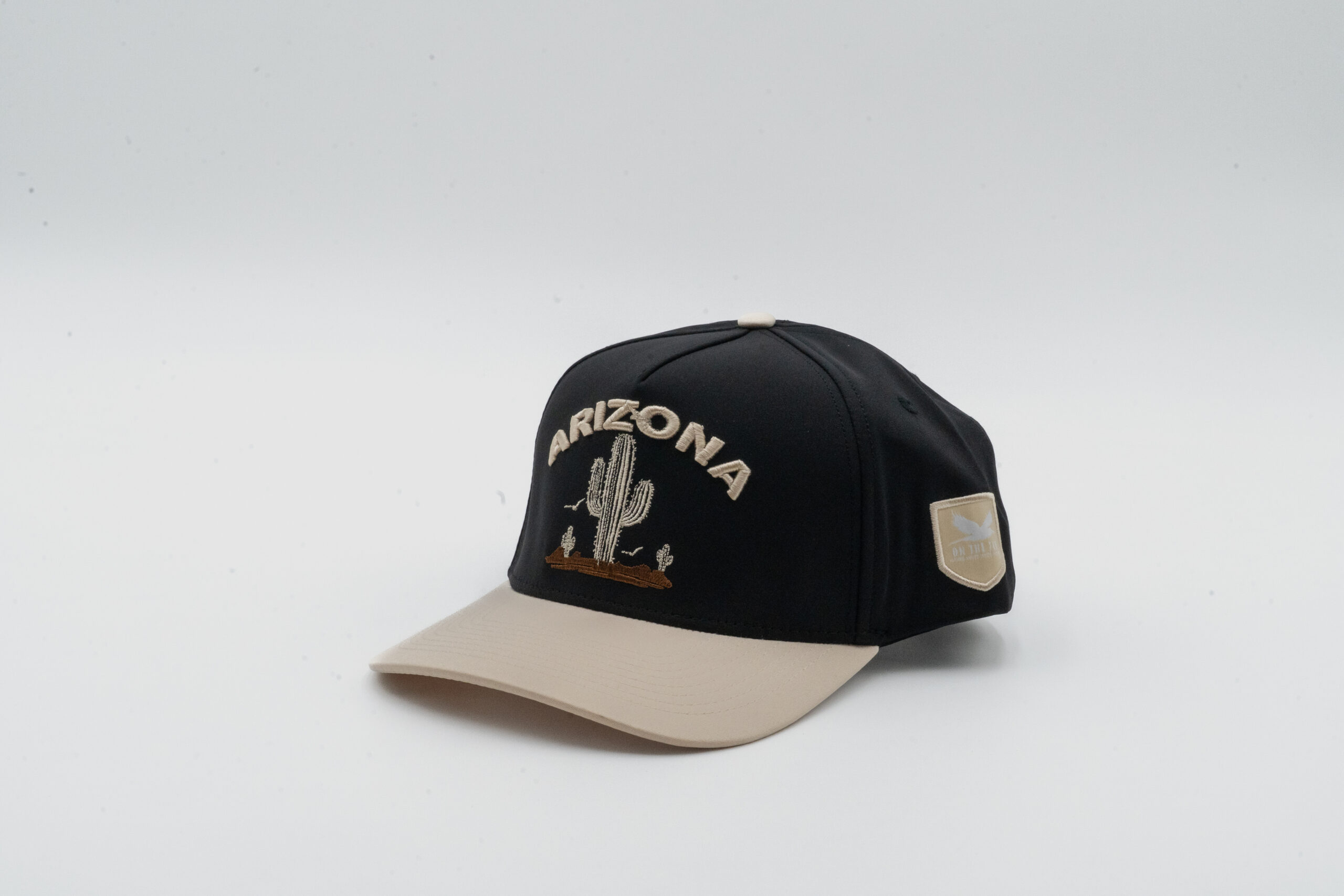 Men's black and tan Arizona snapback hat