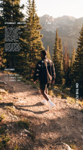 Black Steamboat Sweatshirt, Oversized, Baggy, heavy duty. Steamboat springs colorado